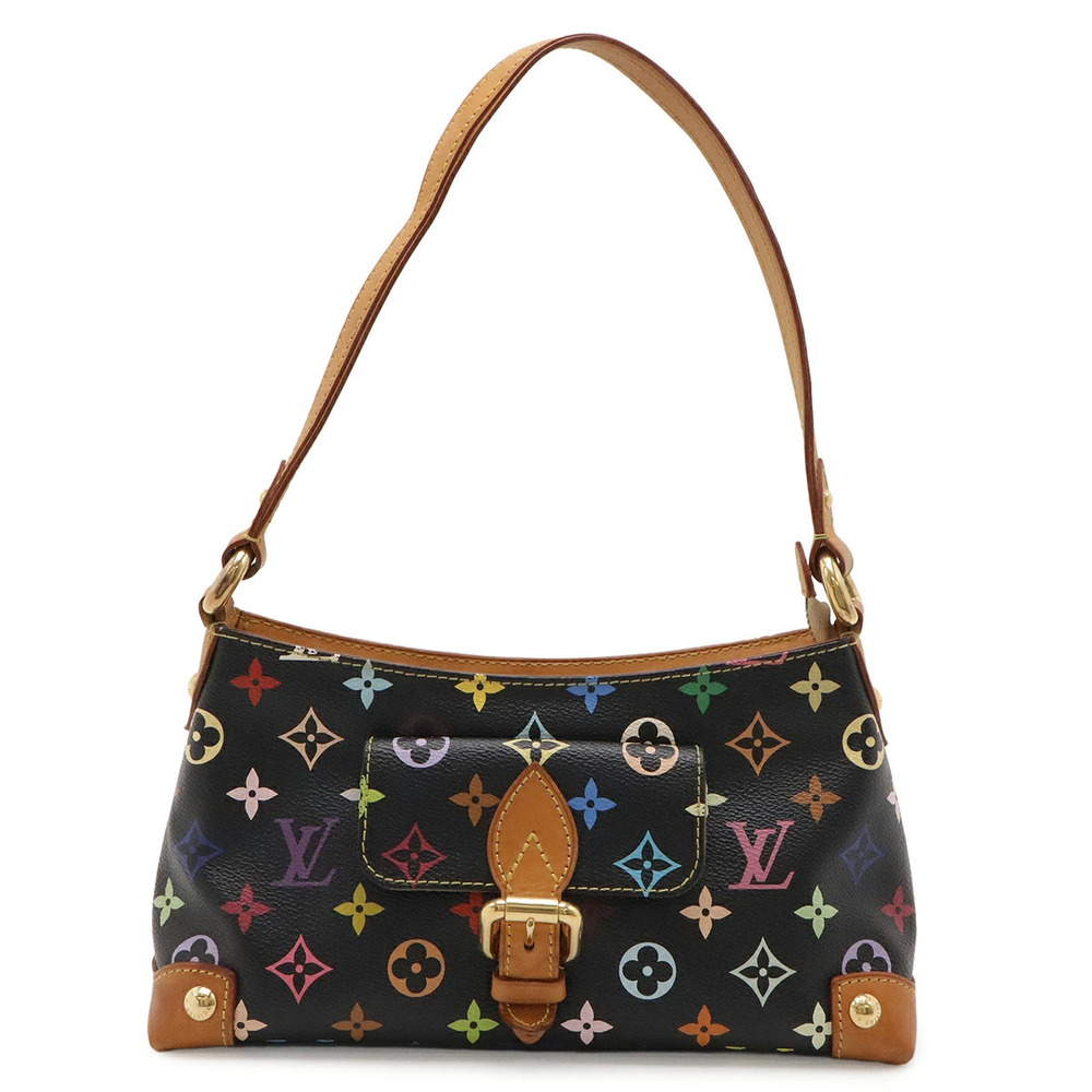 LOUIS VUITTON Monogram Multicolor Eliza Shoulder Bag Handbag Noir Black